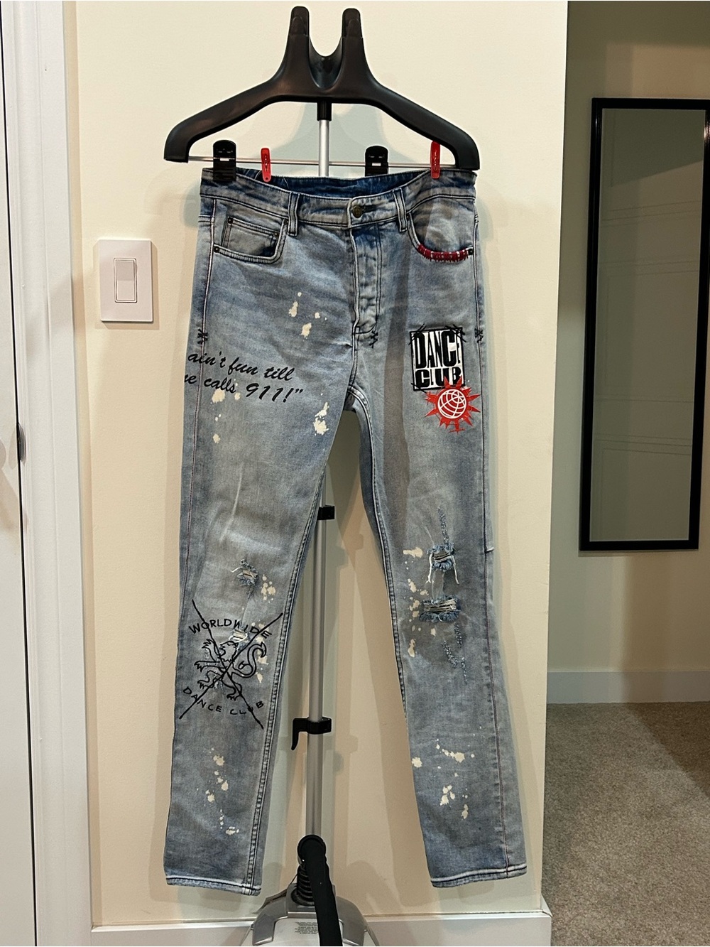 Ksubi Kustom Limited Light Blue Graphic Men’s Jeans